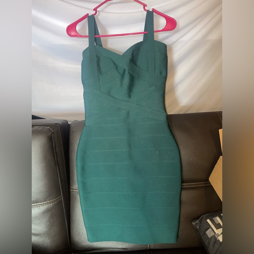 Classic Green Bodycon Mini Dress